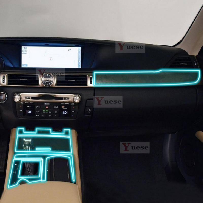 For Lexus GS 2012- Car Interior Center Console Transparent TPU Protective Film Anti-scratch Sticker
