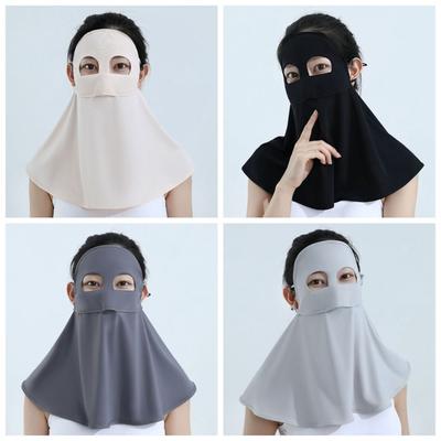 UPF50+ Sun Protection Mask Ice Silk Sunshade Face Mask Fashion Anti-UV Neck Scarf  Outdoor