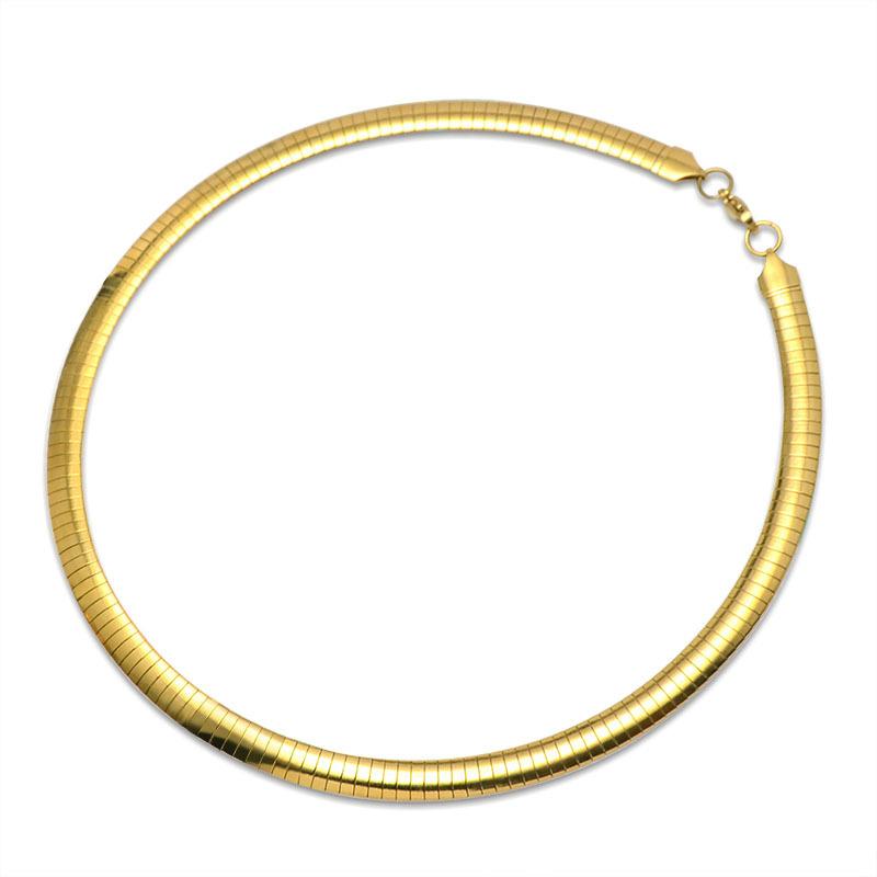 

USENSET 4-8мм Чокер з нержавіючої сталі для жінок Цирконієві торки Зміїний ланцюжок Набір намисто-браслет Подарунки 4MM