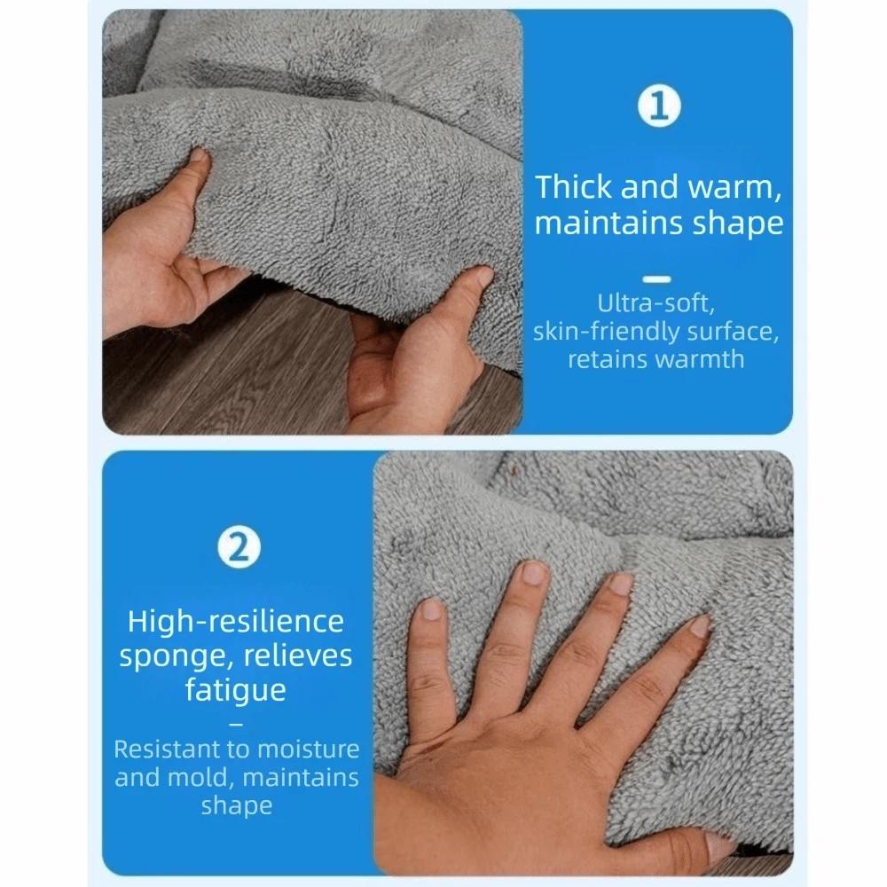 Non-slip Pet Plush Pad Surrounding Style Thickened Pet Mat Dog Sofa Bed Dog Crate Mat  Winter