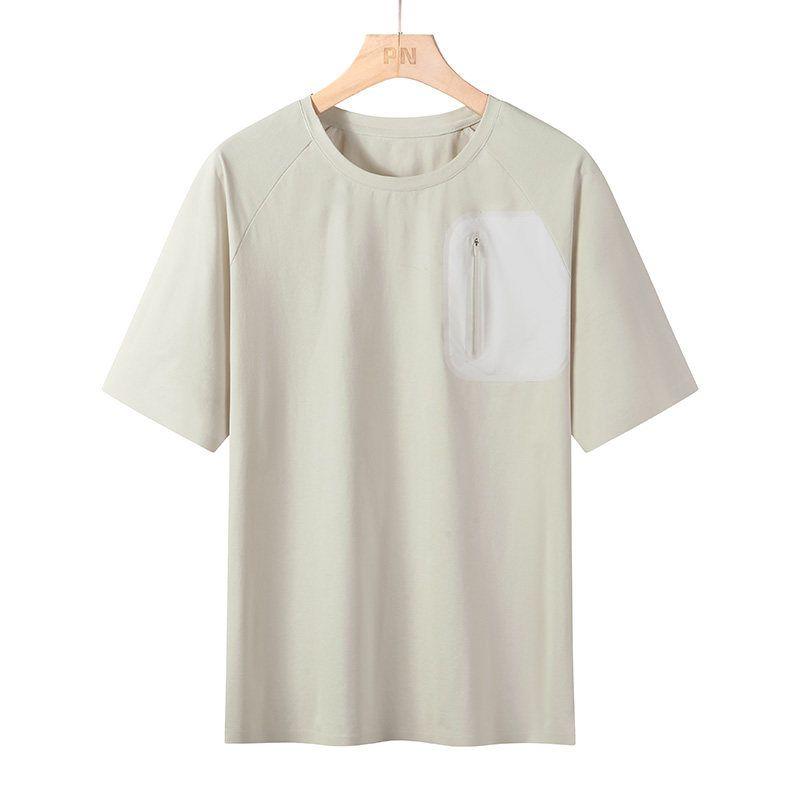 Outdoor Technology! Lightweight Summer Men's Breathable, Skin-Friendly, Cool-Feeling, Quick-Drying Short-Sleeve T-Shirt with Chest Pocket Design