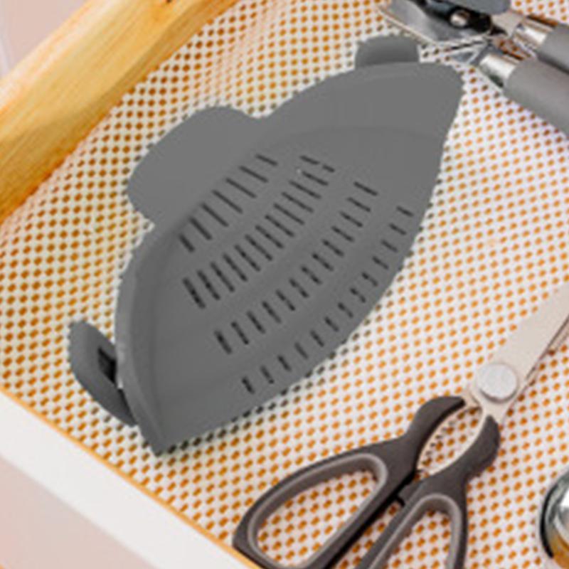 1Pc Adjustable Silicone Clip On Strainer For Pots Pot Strainer Kitchen Pot Strainer Handheld Drainer For Noodles Pasta