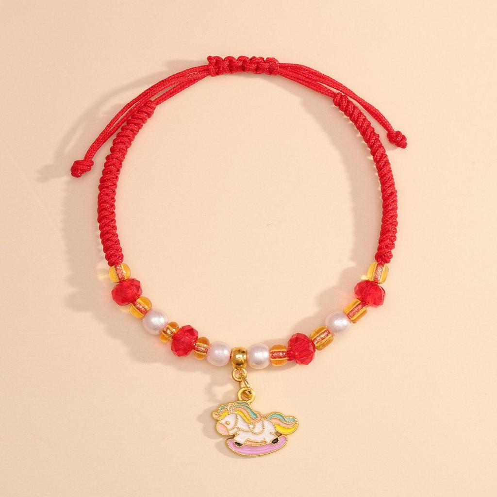 2026 Zodiac Year of the Horse Red Bracelet: Handmade Ben Ming Nian Woven Rope for Good Fortune