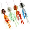 SEASTAR Squid-Shaped Tairaba Luminous Tairaba Set with Skirt and Tie, Spare Realistic Soft Squid Lures (4 Colors)