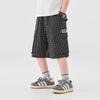 Boy's Plaid Loose-Fit Cotton Cargo Shorts