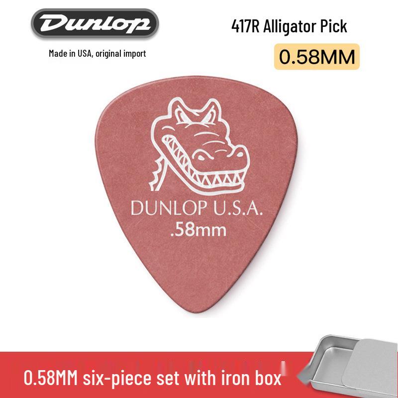 Dunlop 417 Alligator Electric Guitar Pick with Frosted, Non-Slip Texture for Fast Playing
