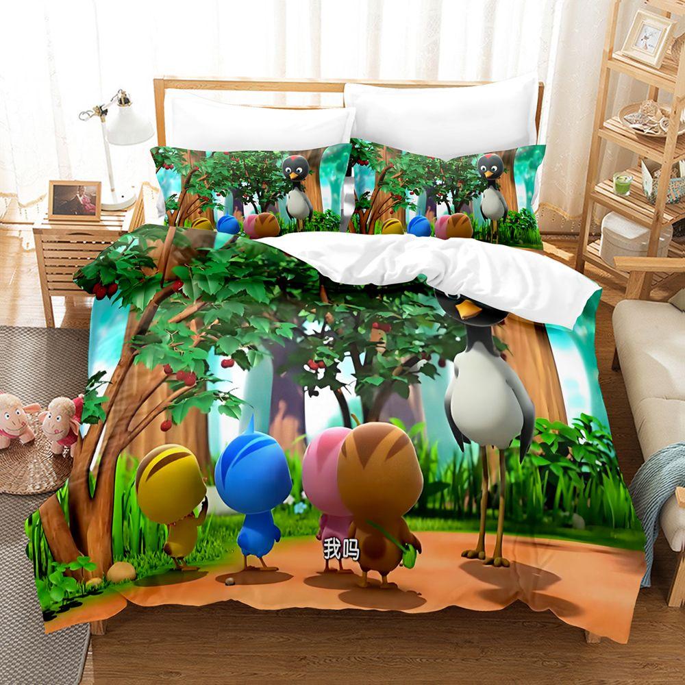 Duvet Cover The Little Pheasants 3D Exquisite Cartoon Digital Print Bedding Set Comforter Bed Youth Home Decor Kids Boys Gift