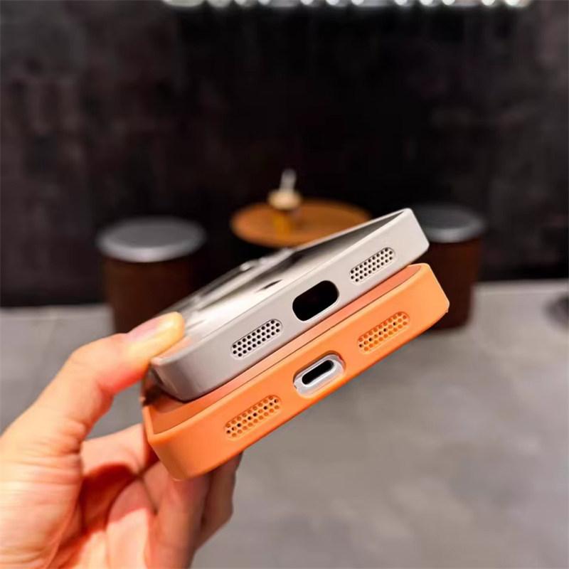 Laser Large Window Camera Glass Protect For Magsafe Case For iPhone 17 Air 16 Plus 15 14 13 12 Pro Max Matte Magnetic Charge Cover