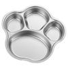 Divided Food Dish Stainless Steel Food Separation Silver 1 Pcs