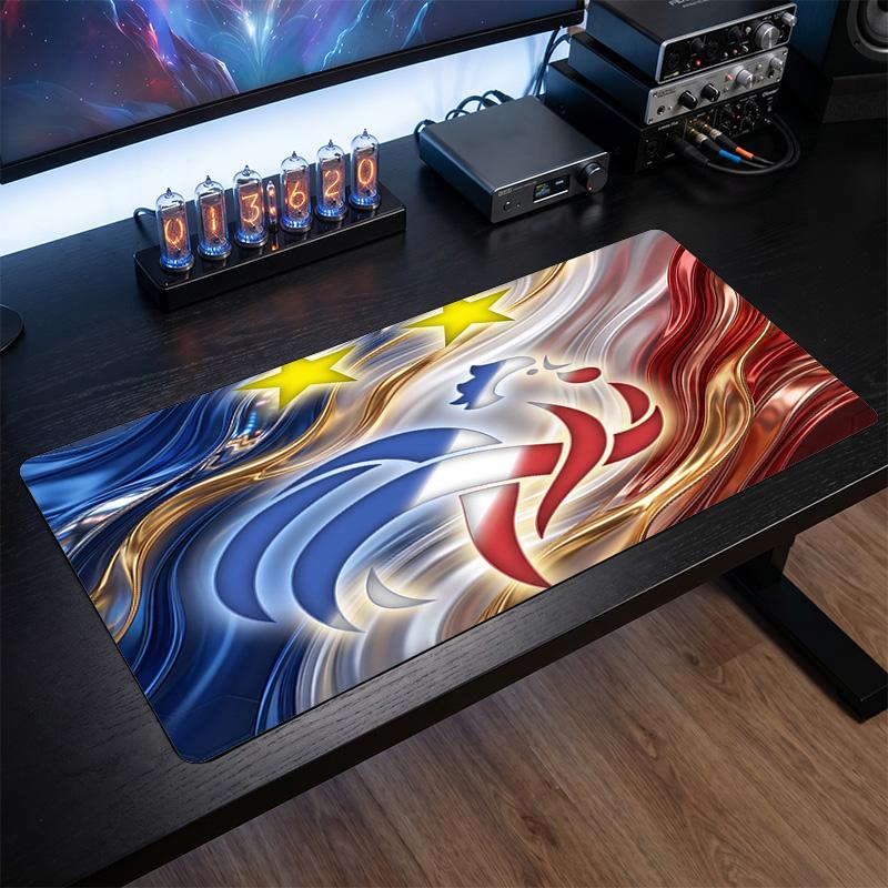Tappetino Mouse Scudo Calcio Francia, Tappetino da Scrivania Esteso in Gomma Antiscivolo per Gaming Ufficio Laptop Regalo per Fan