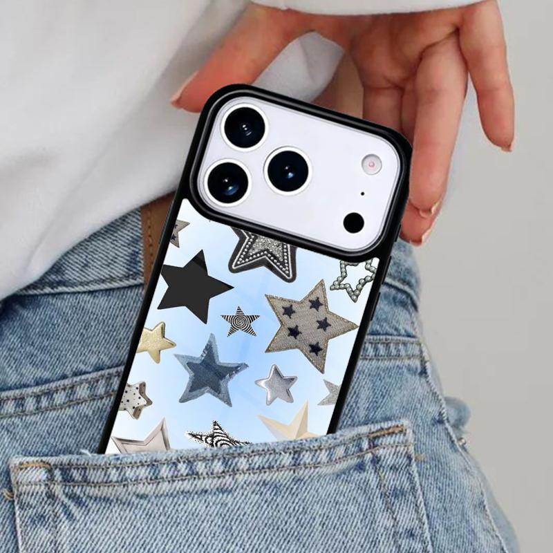 Stars Phone Case for iPhone 17ProMax 12 13 14 15 16e 17 Pro Max Plus Air Cover
