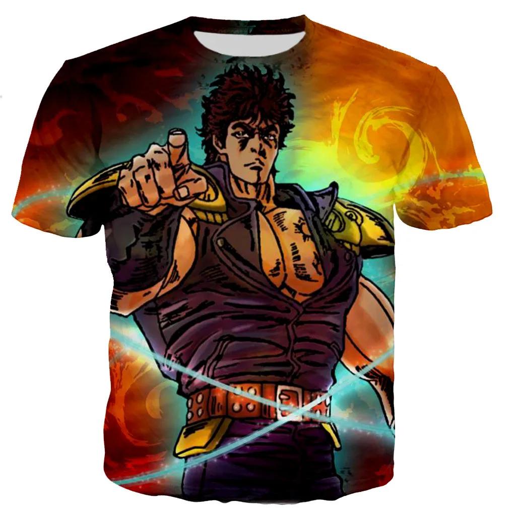 Summer Anime Fist of the North Star 3D Print T-Shirts Men Women Fashion Streetwear Oversized T Shirt Male Tees Tops Man Clothing