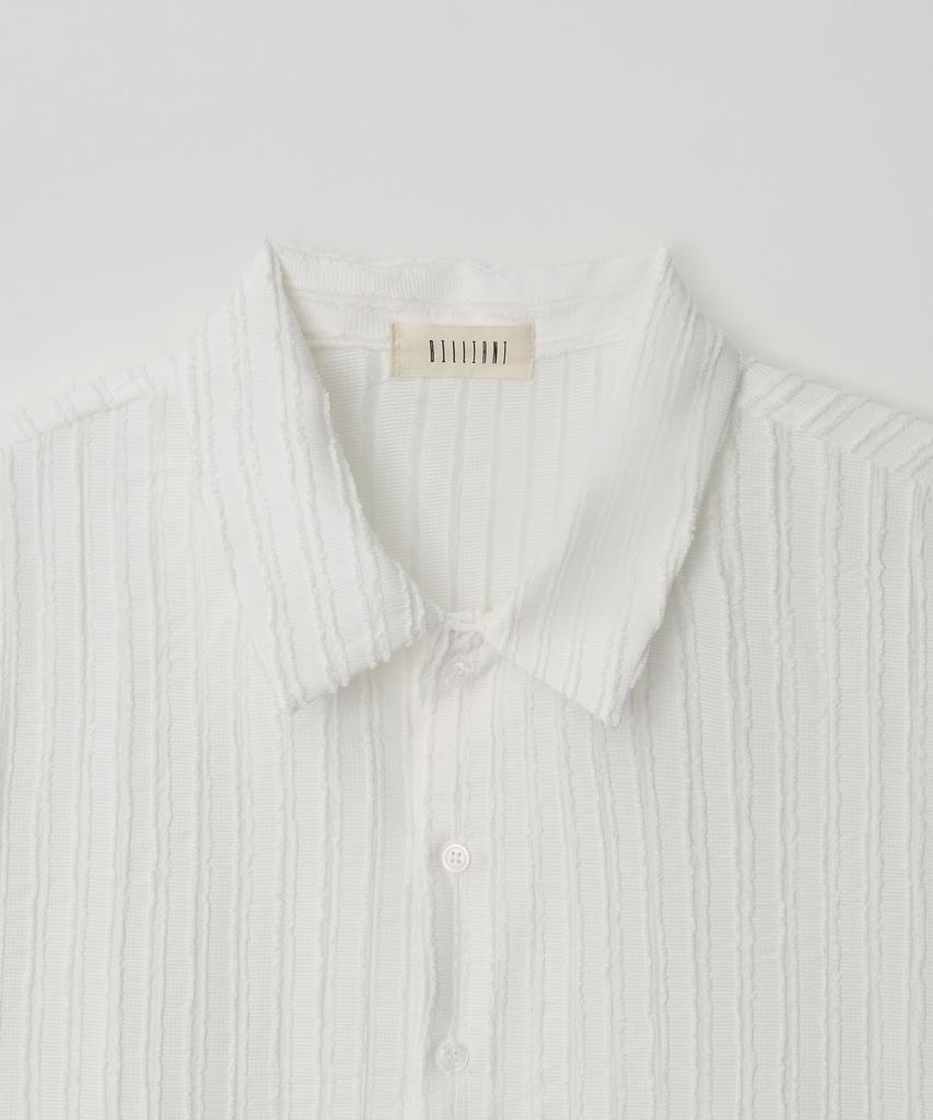 BILLIANT Layered Stripe Crop Shirt_Ivory