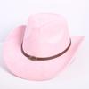 Popular European and American classic suede western cowboy hat men's and women's fashion LO style peach heart cowboy hat