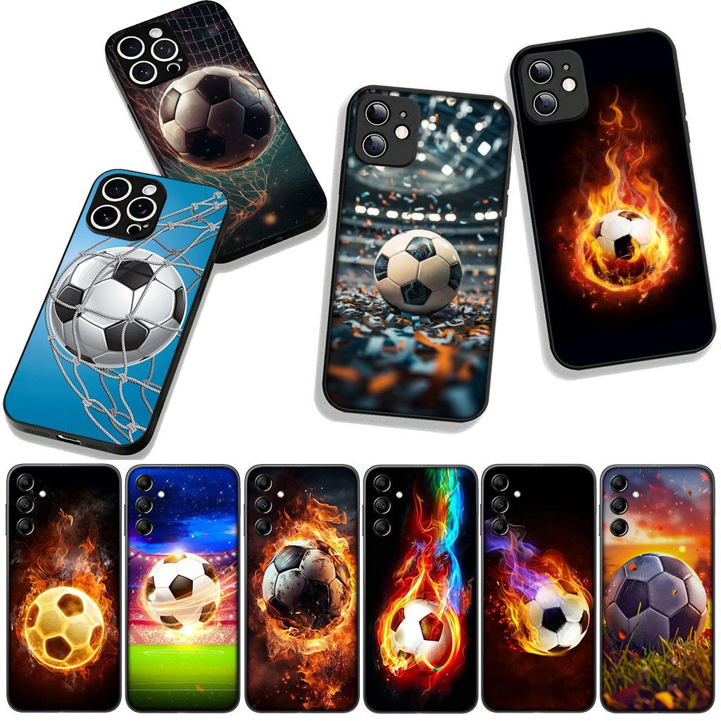 Football Sports Soccer Phone Cover Case for Apple iPhone 16 15 14 Plus 13 12 Mini 17 Pro Max + ProMax 16E Air 16+ Casing