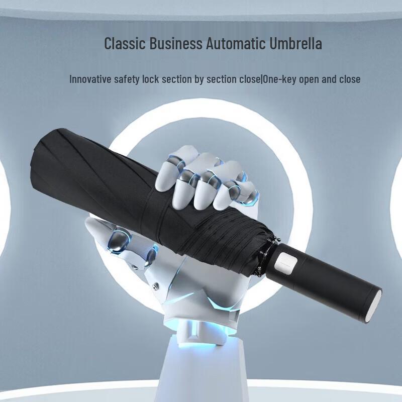 Red Leaf Automatic Compact Umbrella