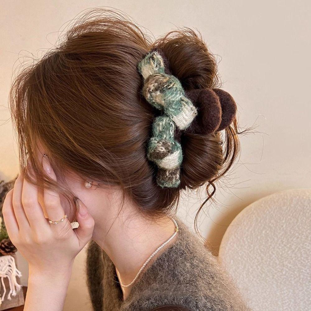 Elegant Bowknot Hair Claws Korean Style Bow Claw Clip Durable Women Hair Clips  Autumn Winter
