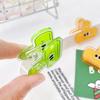 10pcs Cute Funny Cartoon Expression Eyes Color Acrylic Clip Kawaii Students Study Materials Sort Binder Clip Office Accessories
