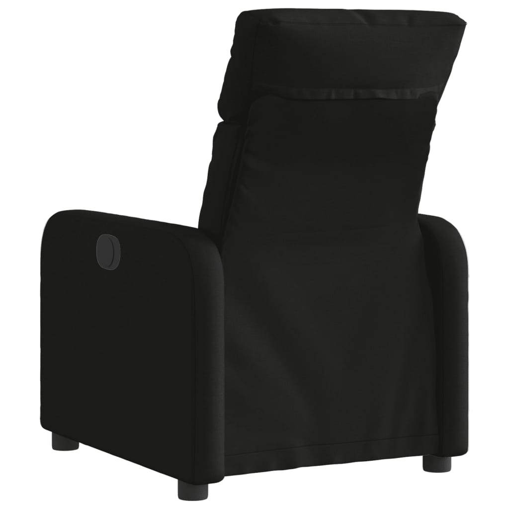 Vidaxl Electric Recliner Armchair, Black, Fabric Upholstered