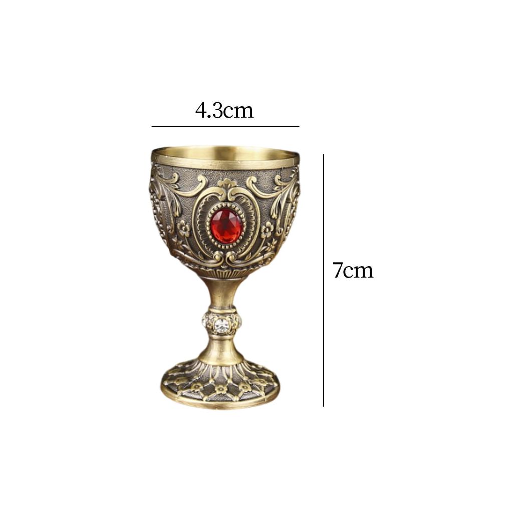 Metal Wine Cup Goblet 30ml Decorative Mutipurpose Sturdy Party Supplies for Collection, Decor European Style Travel Goblet