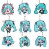 Miku Q Version Kawaii Decorate Keychain Anime Backpack Len Rin Cartoon KAITO Student Fashion Collect Girl Cosplay Birthday Gift