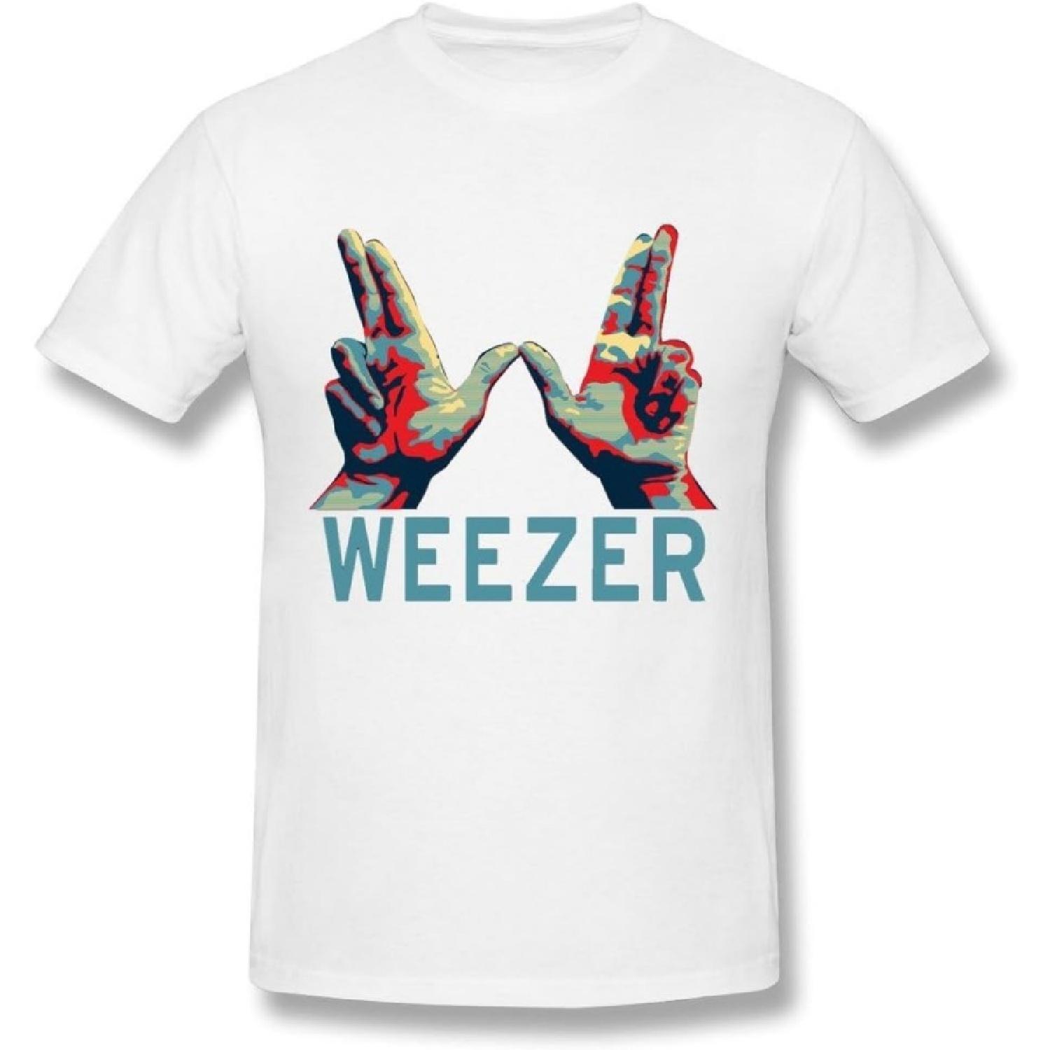 Футболка с логотипом тура Weezer 2016 для мужчин Белая S