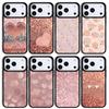 Gold Rose Pink Love Heart Mobile Phone Case for IPhone 17 AIR 16pro Max 15 14 13 12 11 Bumper Cover