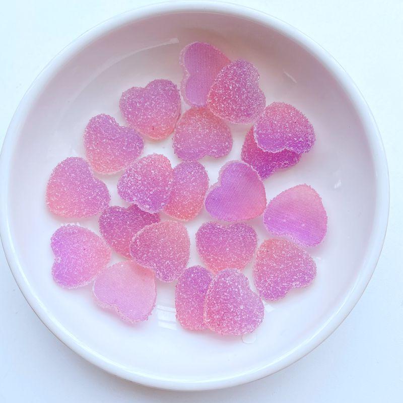 20Pcs New Cute Mini 16*17mm Bicolor Cardioid Flat Back Resin Cabochons Scrapbooking DIY Jewelry Craft Decoration Accessorie