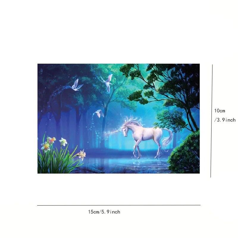 Фэнтезийный единорог + фоторамка 150 Мини-пазл для пробирок Всемирно известная серия — фото 3