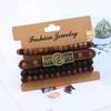 4Pcs/Set Beaded Bracelet Simple Multi-layer Easy-using Tai Chi Leather Bracelets for Home