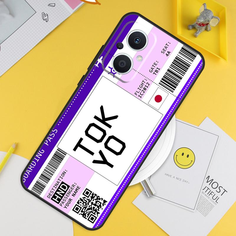Boarding Pass Ticket For OPPO Reno 8T 11F 12F 13F 14F 7 8 Lite 10 11 12 13 14 Pro OPPO Find X9 X8 X5 X6 Pro Case