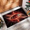 Tappeto in Flanella Stampato AC Milan Antiscivolo Morbido Poliestere Tappeto per Pavimento Tappetino Decorativo da Interno per Camera da Letto Soggiorno Divano Sala Giochi Decorazione Casa