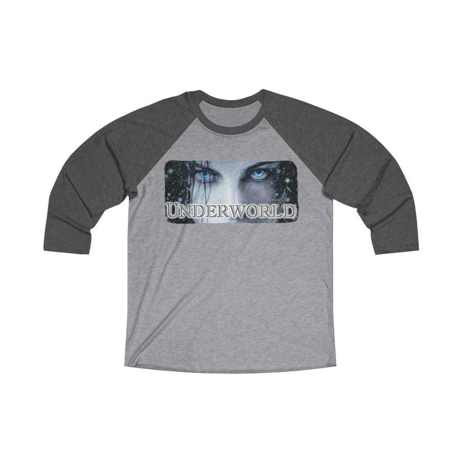 Underworld movie Selene eyes Unisex Tri-Blend 3/4 Raglan Tee, Halloween T-Shirt, Halloween shirt, Halloween tee, Vampire T-Shirt, Movie tee S