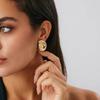 IngeSight.Z Fashion Metal Smooth Irregular Stud Earrings Women Exaggerated Hollow Geometric Ear Earring Jewelry Gifts 2026 New