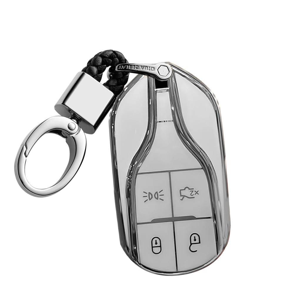 [TECART] Специальный чехол для ключей Maserati, Держатель для ключей, Обложка для ключей, Совместим с Maserati Ghibli Levante,
