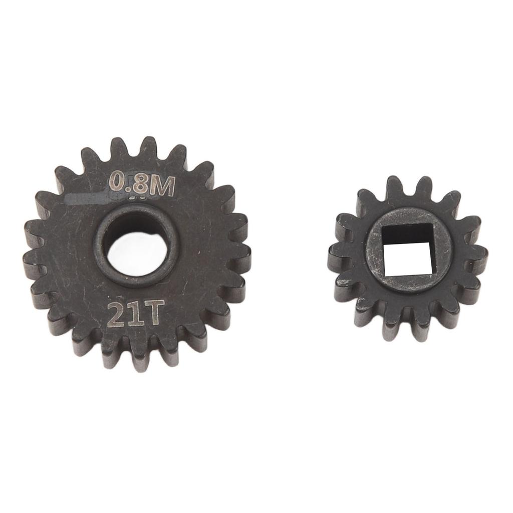 RC Car Reduction Gear Black Steel Smooth Running 0.8M 14T 21T Reduction Gear for Axial Capra for