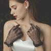 Black Lace Floral Bow Gloves for Bridal, Studio & Photography Accessories