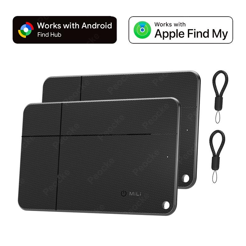 Dual System Mili Tracker Card Smart Location Tag GPS Tracker Compatible With Apple Find My Android Google Find Hub Item Finder