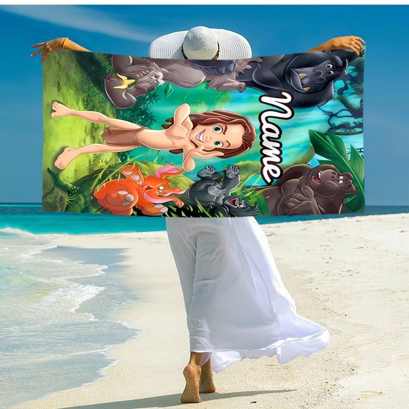 Personalized Customized Proof Beach Towel with The Jungle Book Pattern - Soft, Absorbent,quick-drying,perfect Swimming,camping&bathing