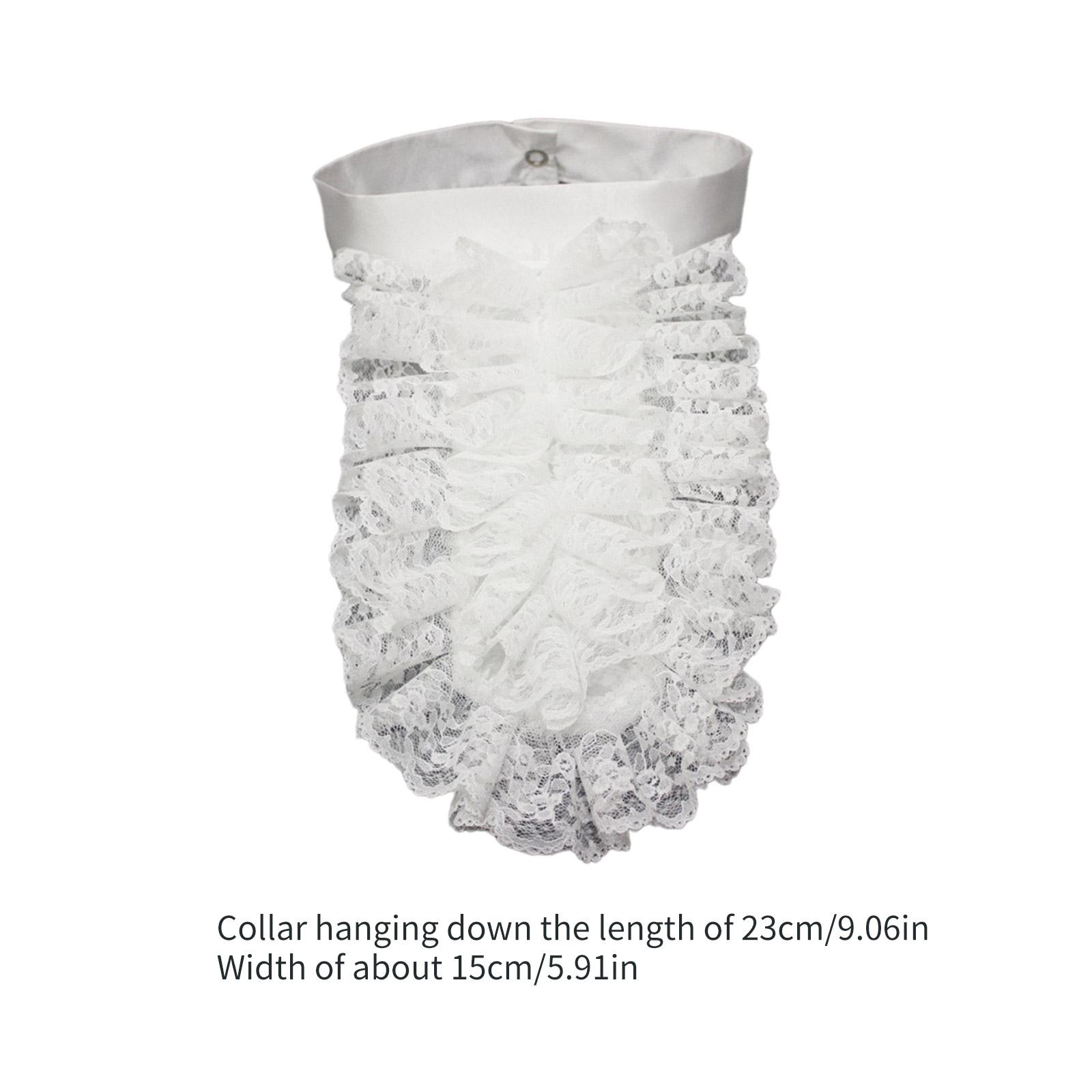 UniqKaliber Steampunk Kragen - Viktorianischer Spitzenkragen Mit Jabot Lolita Zubehör