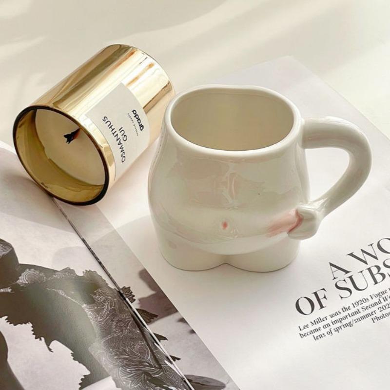 Ceramic Mug Cute Pinch Belly Mugs Pretty Personalized Luxury Elegant Coffee Cup Funny Creative Aesthetic Tea Cups Drinkware