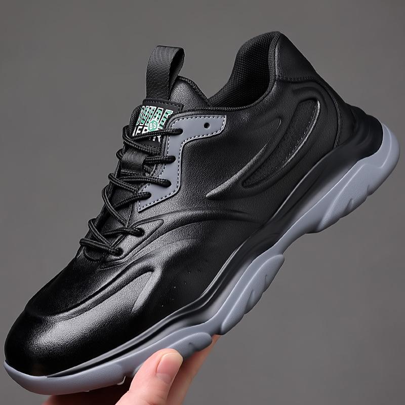 New Men's Sports and Leisure Men's Shoes Genuine Leather Men's Single Shoes Leather Shoes White Shoes Production
