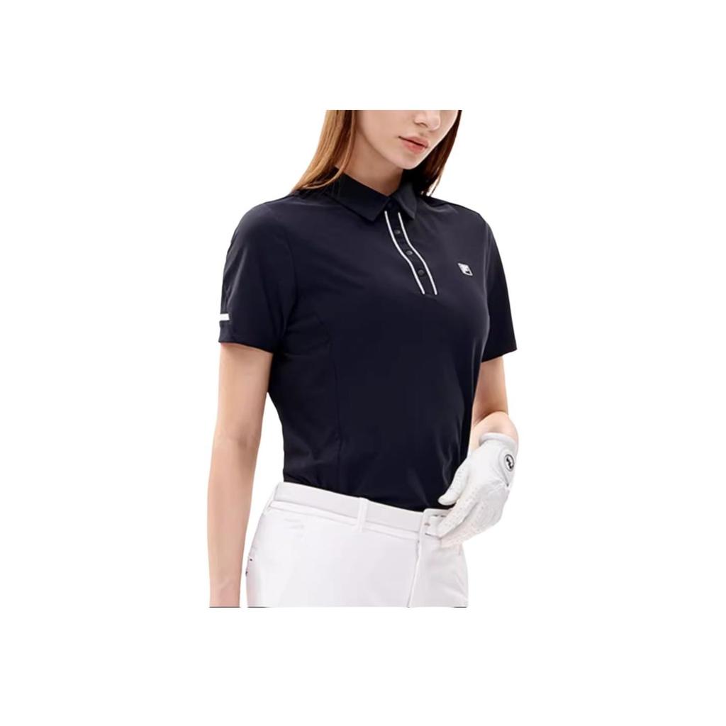 Fila Golf Sports Casual Stretch Short Sleeve Polo Shirt Women Tops Legendary-Blue A11W225133FNV