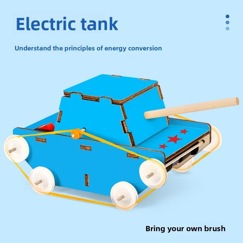 Stem Science Experiment Diy Electric Tank Model Educational Toy For Kids