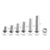 M3 A2 Stainless Steel Hex Socket Screws Bolt and Hex Nuts Assortment(Button head)