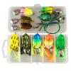 Topwater Frog Lures Set Realistic Appearance Sharp Hook Design Frog Artificial Soft Baits Freshwater Simulated Frog Lures