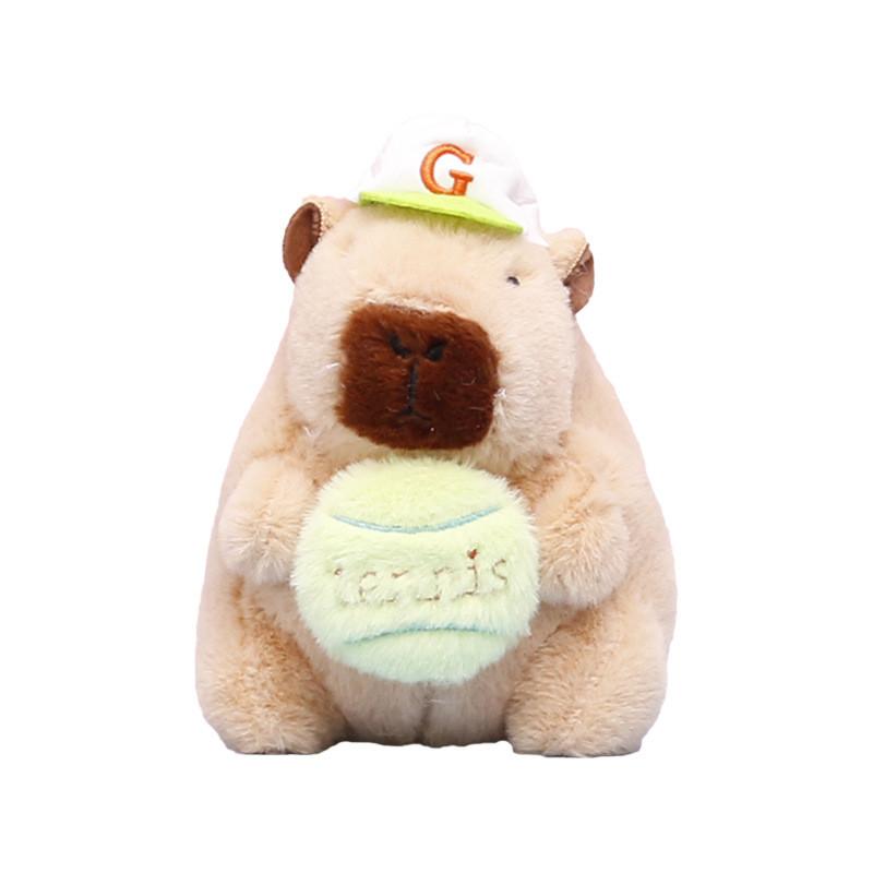 Plush Toy Capybara Keychain Cartoon Stuffed Doll Decoration Pendant Gift Cute