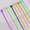 Étoile à cinq branches colorée 22cm Corde en silicone DIY Bijoux Porte-clés Accessoires Étiquettes de robe Corde Ruban de fixation pour câble de données