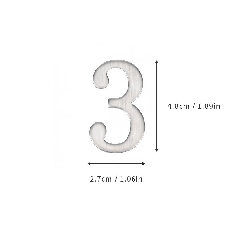 Venkovní číslo domu z nerezové oceli bez vrtání - Vodotěsné a nerezové