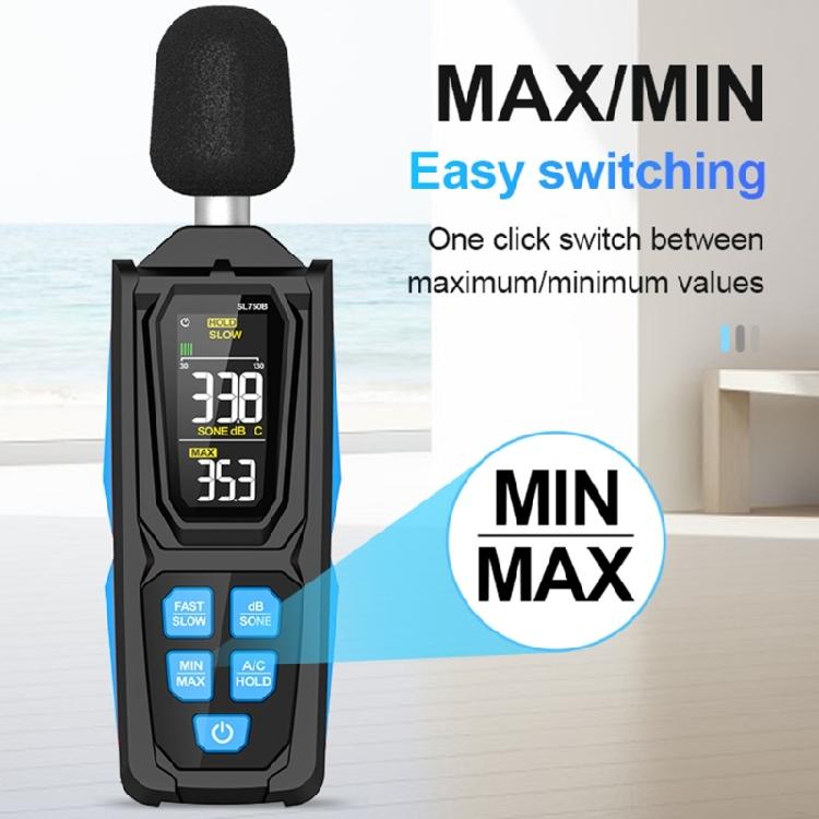 30-130dB Decibel Meter Handheld Noise Meter for Indoor Outdoor Use Digital Sound Level Meter with Data Hold SPL Tester
